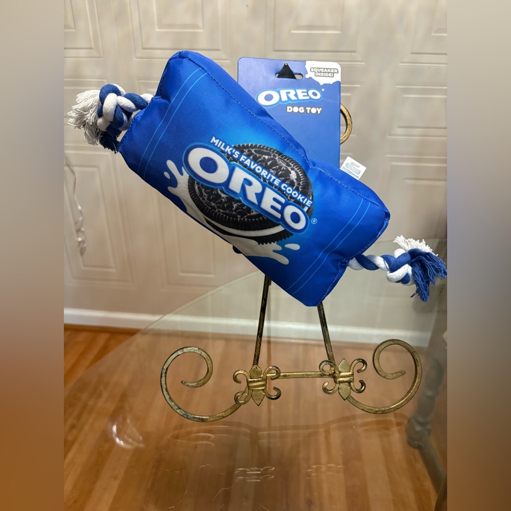 GMASON Oreo Interactive Roape Dog Toy  Clinker & Squeaker 15”